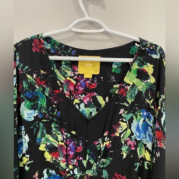 Anthropologie Maeve Black Floral Dress - Picture 4 of 12